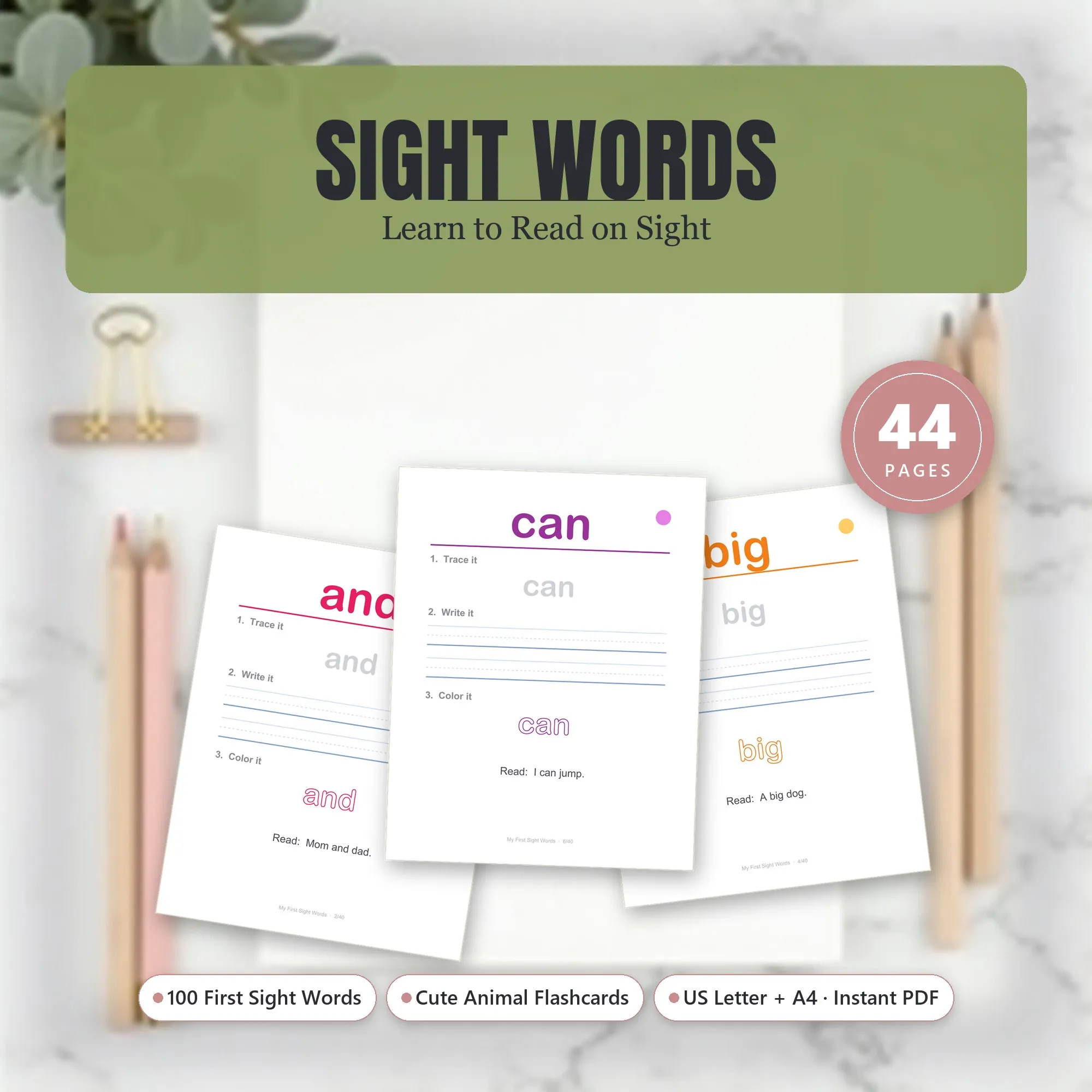 100 Sight Words in 7 Days